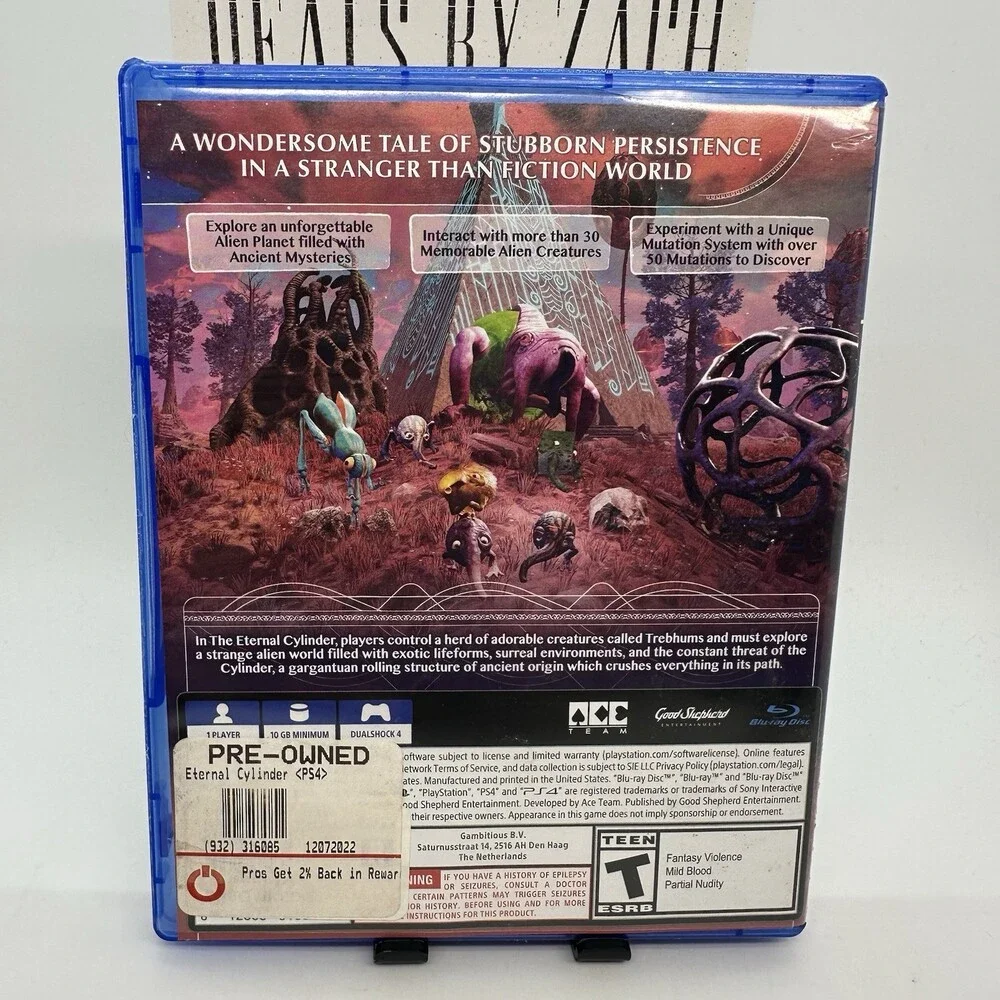 The Eternal Cylinder (Sony Playstation 4 PS4) CIB Complete Game Disc and Case